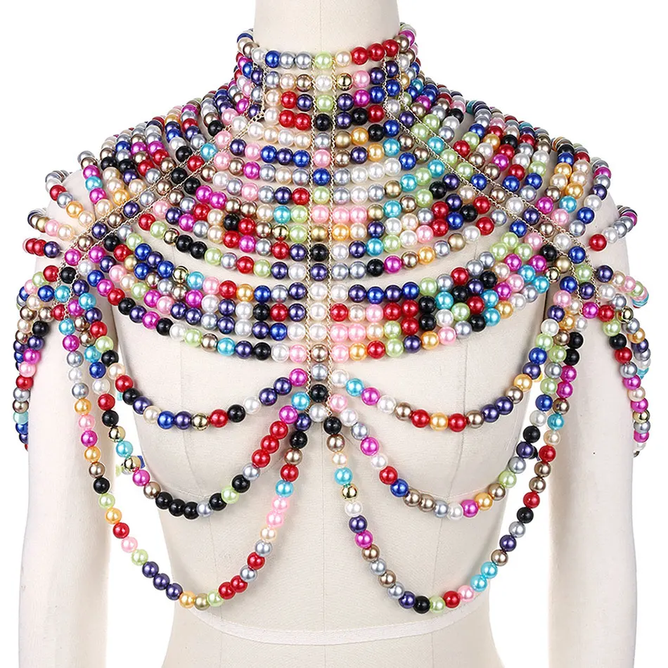 UpAvonu  Shawl Top Women Fashion Women Round Neck Cloak Sleeve Pearl Shawl Top Women Elegant Shawl Top Women - Image 8