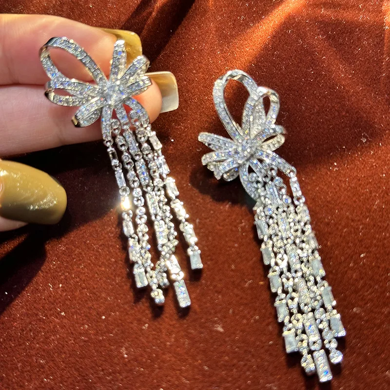Vintage AAA Zircon Bridal Earrings Zirconia Wedding Earring For Brides Bridesmaids Accessories Women Birthday Gifts Jewelry - Image 5