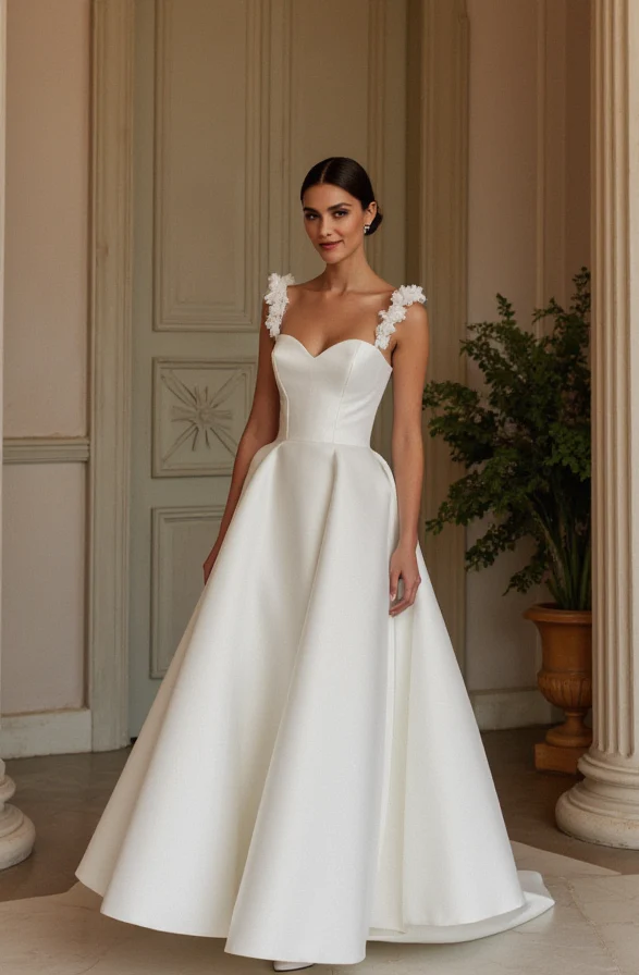 Vintage-Inspired A-Line Wedding Dress with a Keyhole Back for an Elegant Touch - Image 2