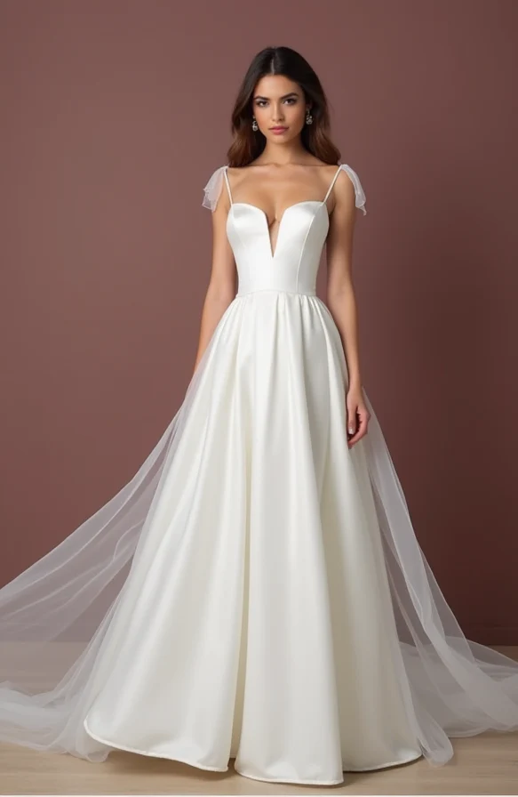 Vintage-Inspired White Princess Wedding Dress for a Timeless Look - Image 2