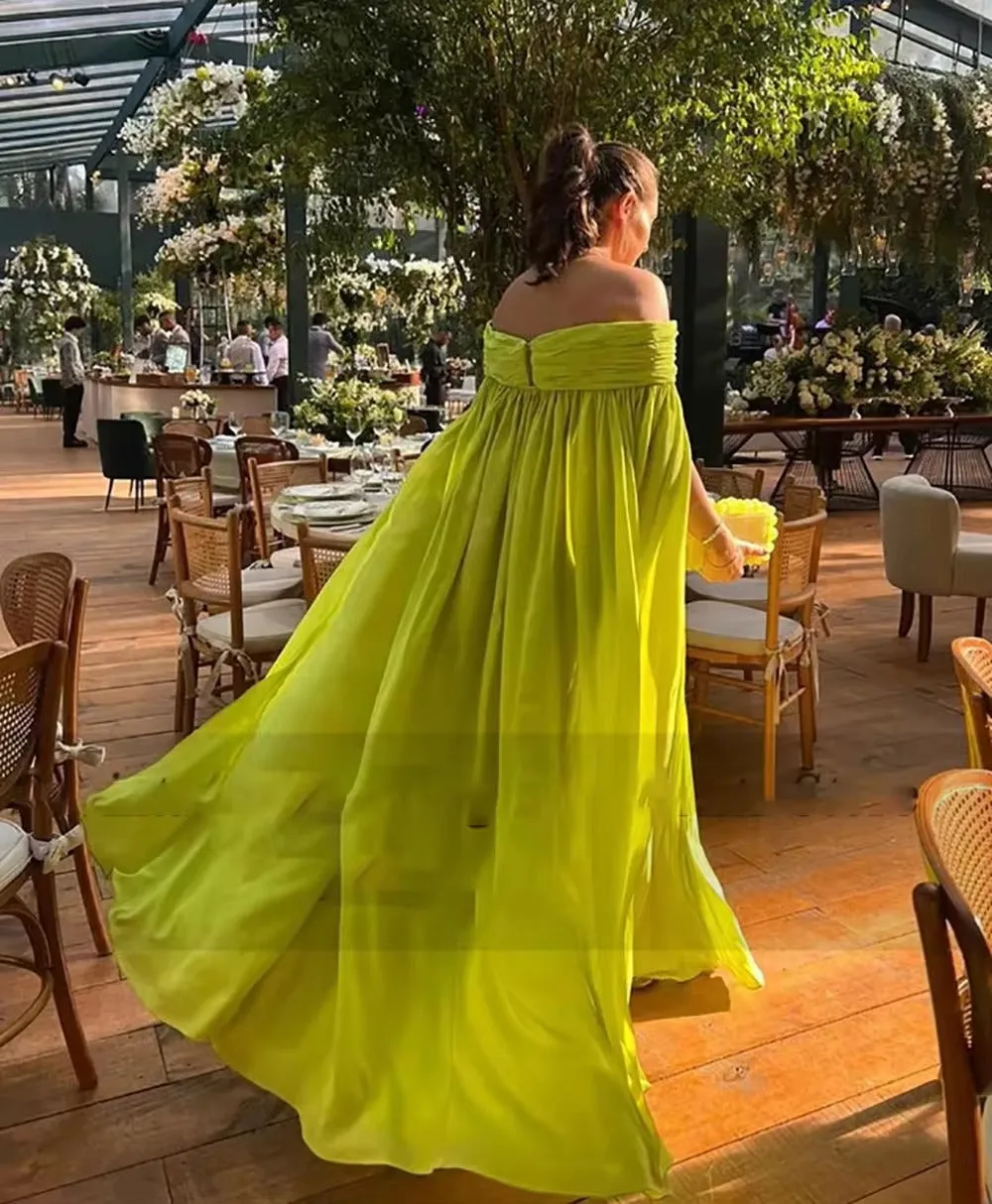 Vintage Turquoises Prom Dresses Boat Neck Long Cape Sleeves Ruched A-Line Floor Length Party Gowns vestidos de noche - Image 3