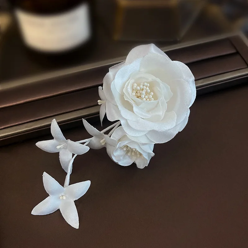 Wedding Accessories Flower Hair Pin Clip Party Evening Dress Hairpins For Bride Bridesmaids Headdress Head Pieces Bridal Jewelry - Image 2