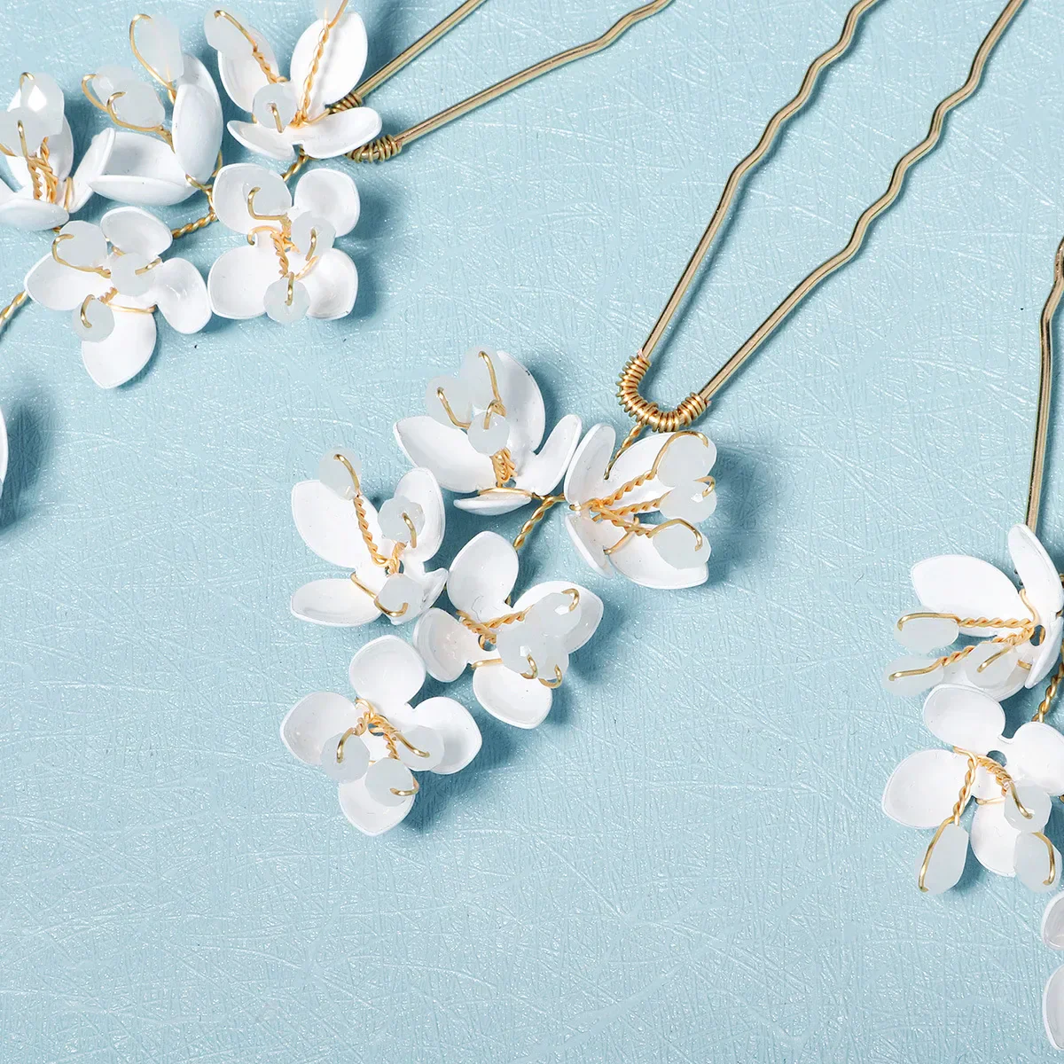 Wedding Accessories Flower Head Pieces Gold Color Hairpins For Bridesmaids Brides Girl Women Hair Pins Clips Bridal Jewelry - Image 2