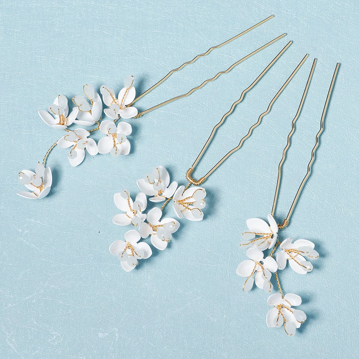 Wedding Accessories Flower Head Pieces Gold Color Hairpins For Bridesmaids Brides Girl Women Hair Pins Clips Bridal Jewelry - Image 3