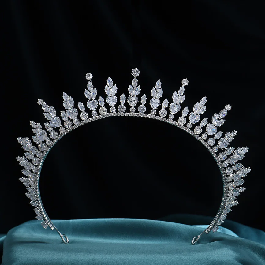 Wedding Hair Accessories AAA Zircon Tiaras and Crowns Zirconia Headpiece For Brides Women Birthday Gifts Headband Bridal Jewelry