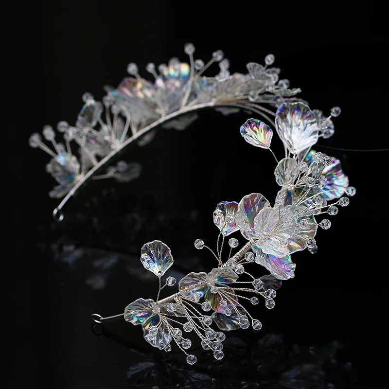 Wedding Hair Accessories Flower Headband Handmade Hairband For Brides Women Headpieces Headdress Gifts Headwear Bridal Jewelry - Image 2