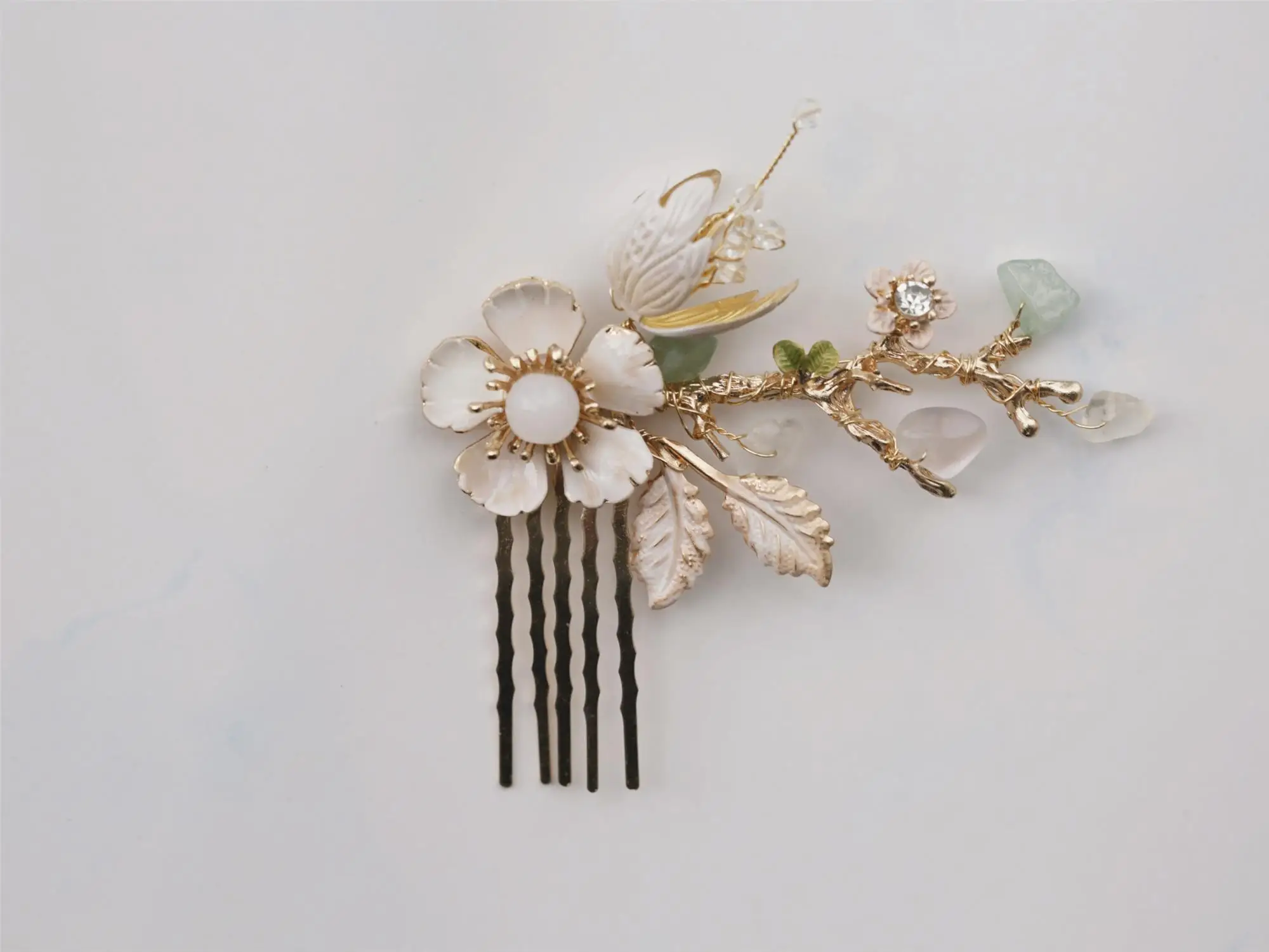 Wedding Hair Accessories Flower Leaf Hair Pin Combs Vintage Head Pieces Hairpins For Bride Women Bridesmaids Bridal Jewelry - Image 2
