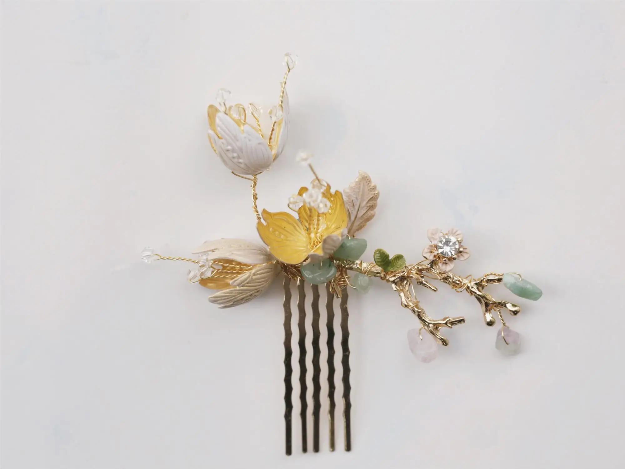 Wedding Hair Accessories Flower Leaf Hair Pin Combs Vintage Head Pieces Hairpins For Bride Women Bridesmaids Bridal Jewelry - Image 3