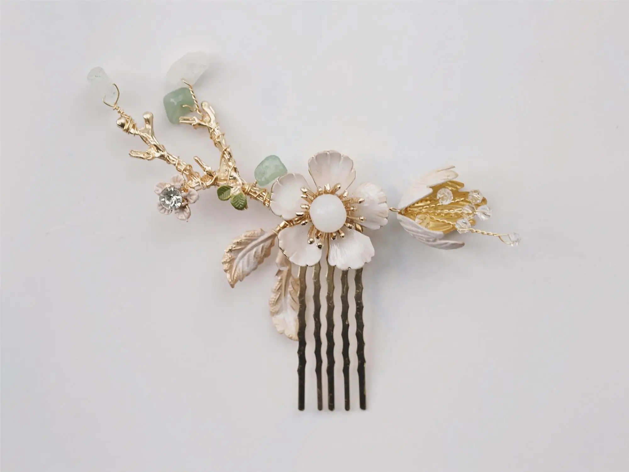 Wedding Hair Accessories Flower Leaf Hair Pin Combs Vintage Head Pieces Hairpins For Bride Women Bridesmaids Bridal Jewelry - Image 4