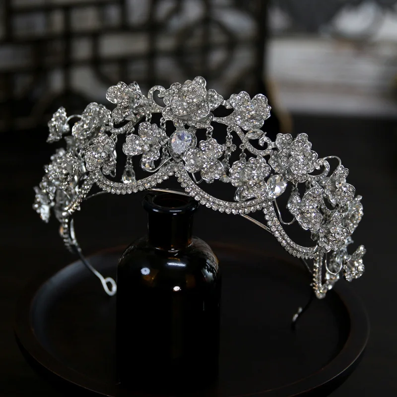 Wedding Hair Crowns For Bride Hair Accessories Princess Queen Bridal Tiara Crown For Pageant Women Party Prom Wedding Headdress - Image 3