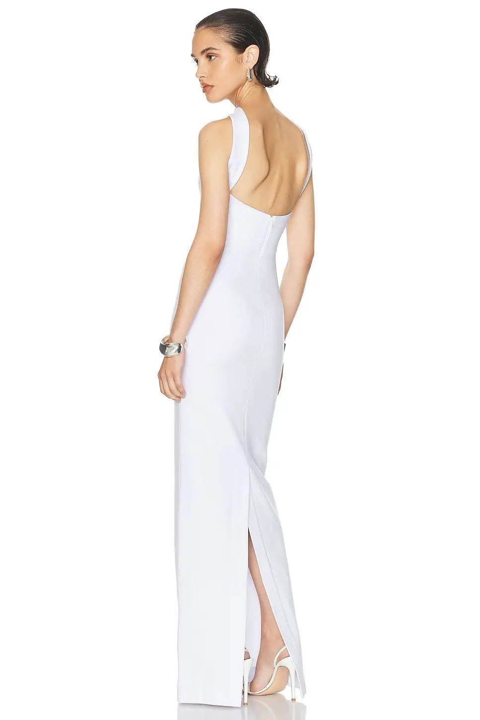 White Red Color Women Sexy Halter Off the Shoulder Bodycon Long Bandage Dress Fashion Celebrate Evening Party Red Carpet Dress - Image 4