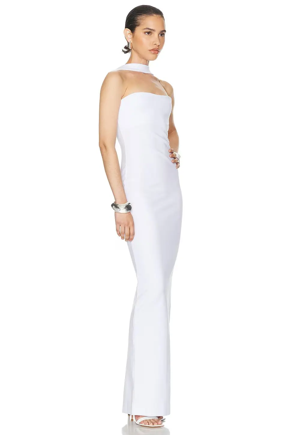 White Red Color Women Sexy Halter Off the Shoulder Bodycon Long Bandage Dress Fashion Celebrate Evening Party Red Carpet Dress - Image 7