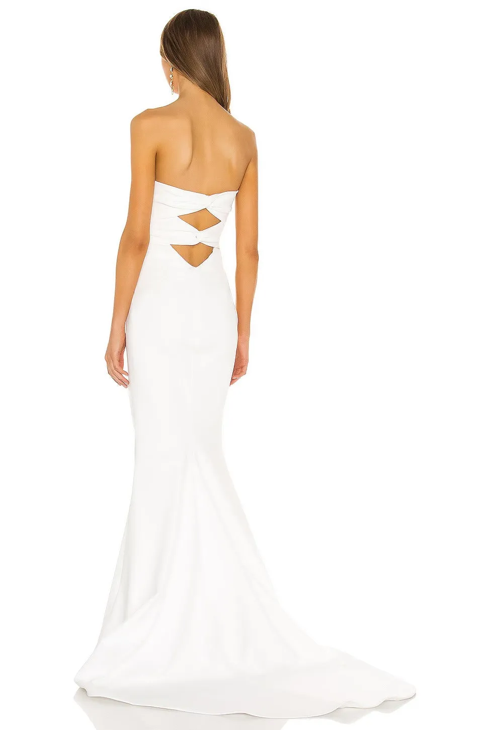 White Sleeveless Long Satin Wedding Dress Vestido De Novia Bridal Gown Modern Bow Court Train Princess Mermaid - Image 3