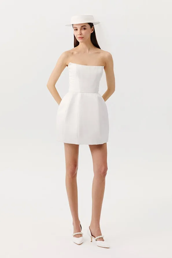 Short Formal Sleeveless Modern Satin Princess Bow Court Train Wedding Dress Vestido De Novia Dress Mermaid Gown - Image 3