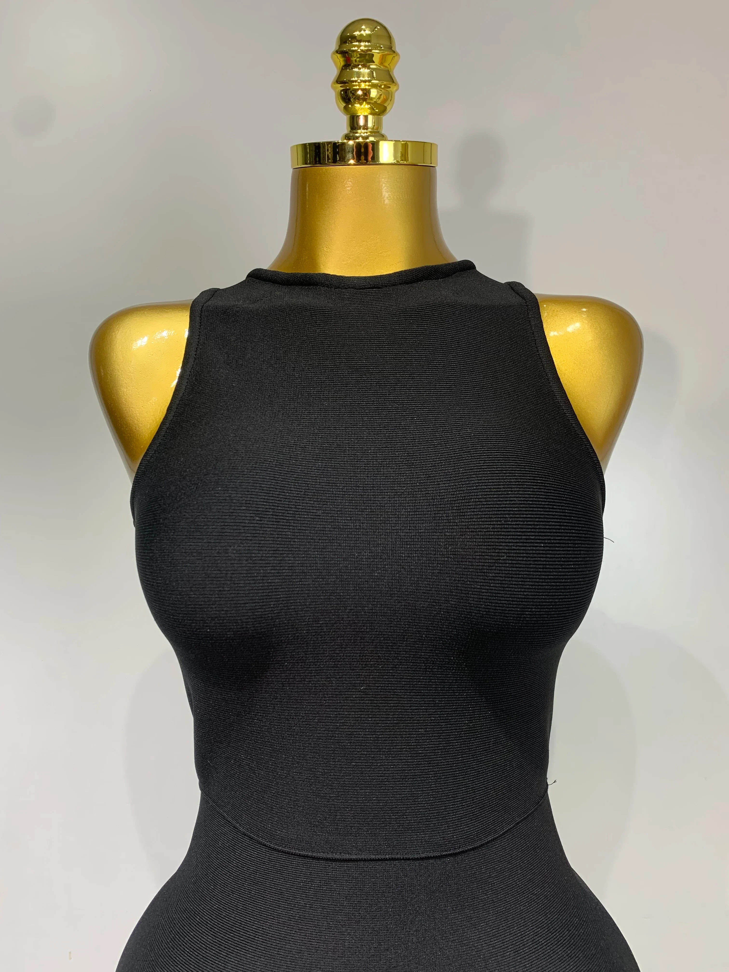 Women Fashion Celebrity Sexy Applique Black Long Bodycon Bandage Dress Elegant Evening Party Club Luxury Birthday Dresses - Image 5