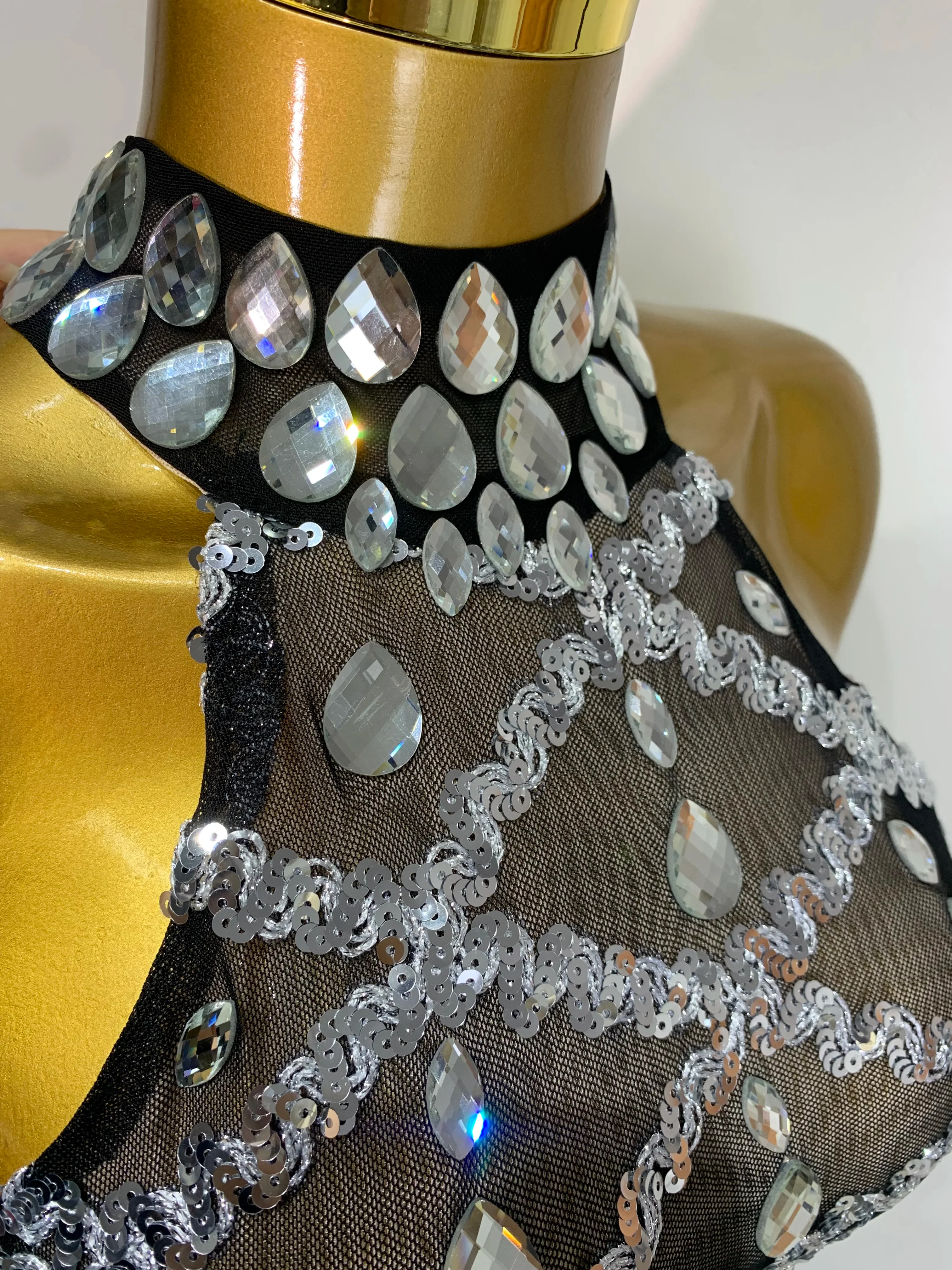 Women Fashion Sexy Sleeveless Mesh Patchwork Bandage Dress Celebrity Elegant Party Evening Birthday Dress Streetwear - Image 6
