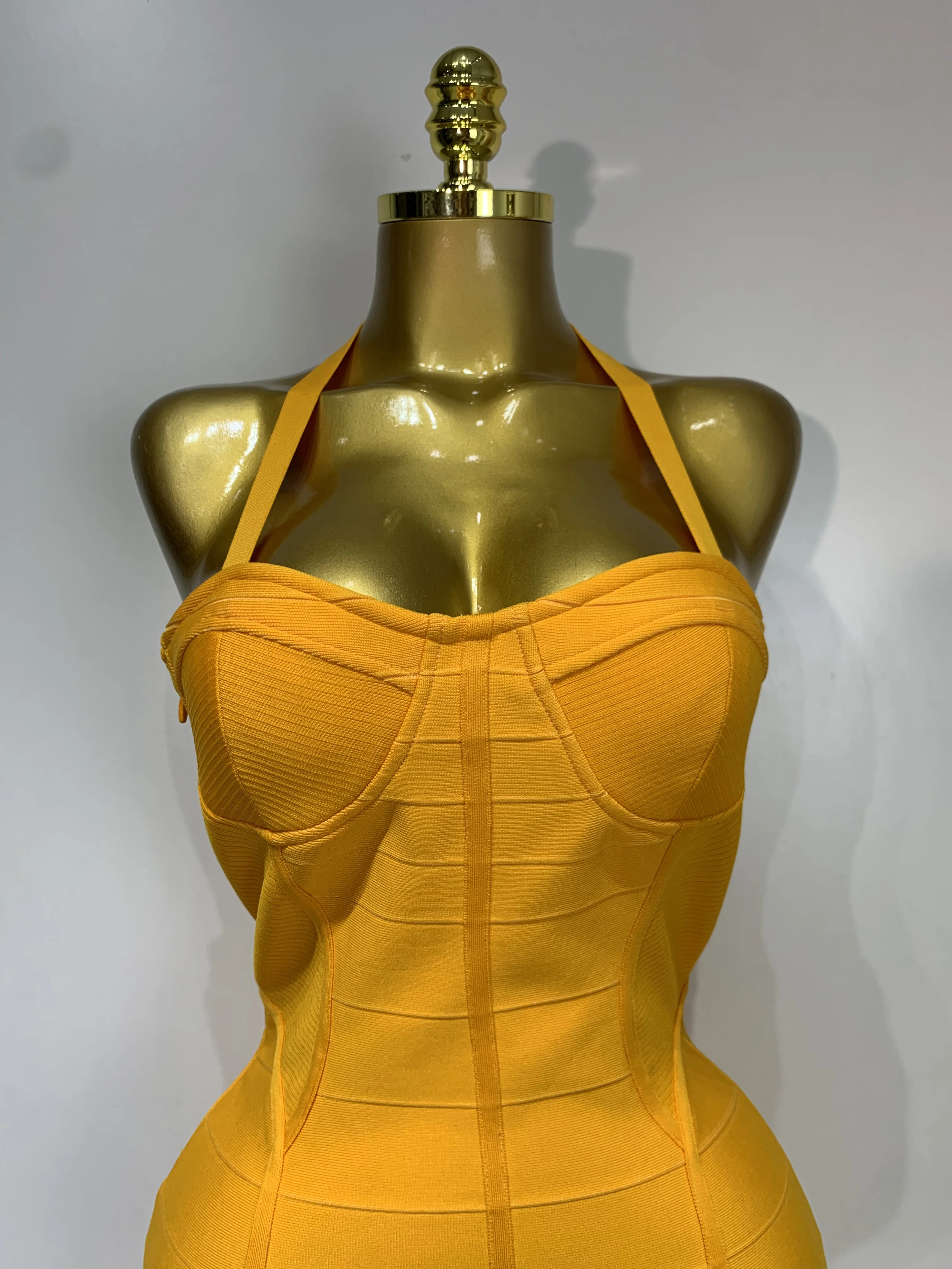 Women Sexy Backless Bandage Midi Dress Fashion Halter Sleeveless Backless Bodycon Club Evening Party Wedding Guest Dresses - Image 5