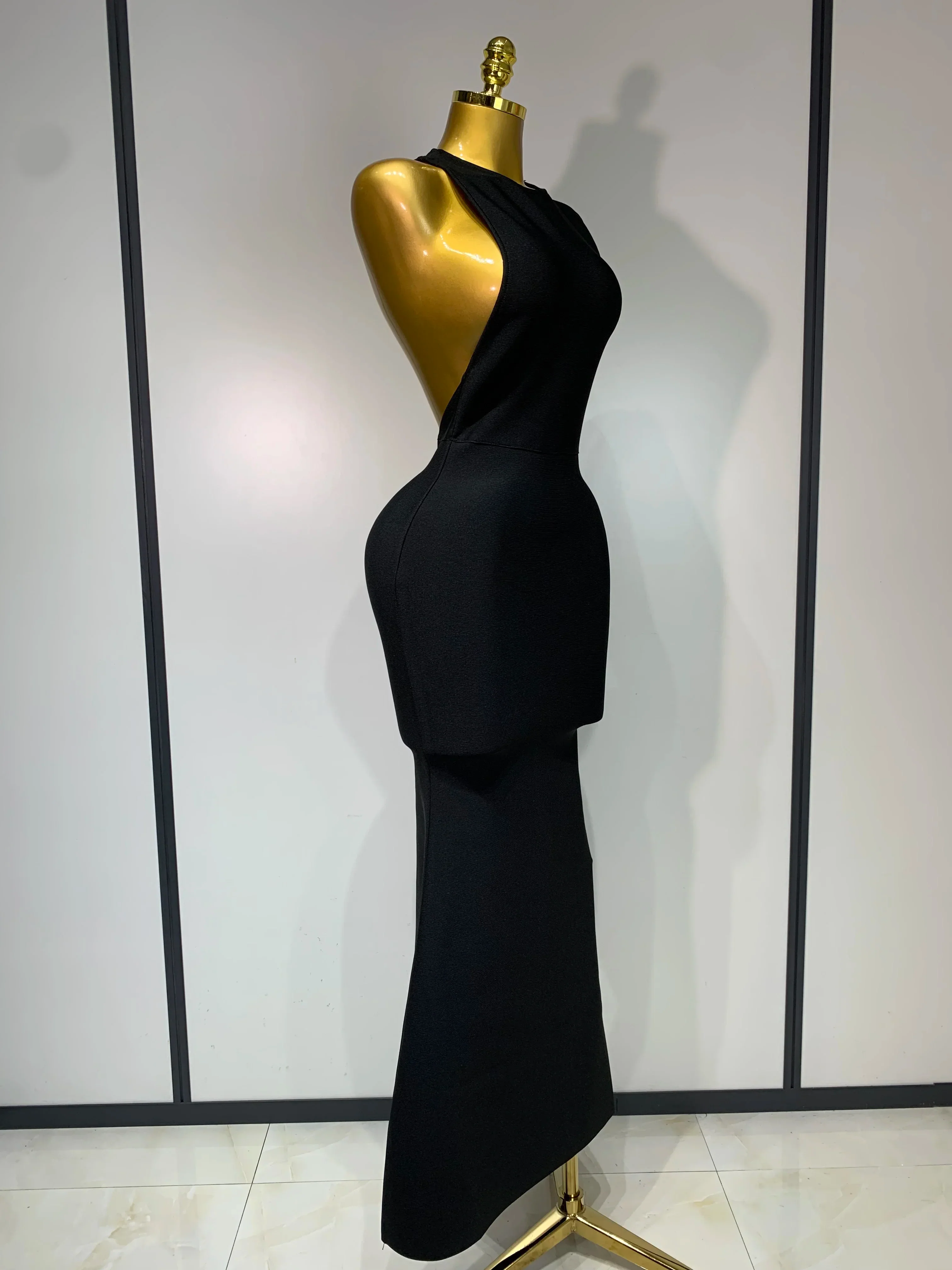 Women Sexy Backless Design Sleeveless Bodycon Bandage Dress Celebrity Elegant Evening Club Party Luxury Birthday Dresses - Image 2