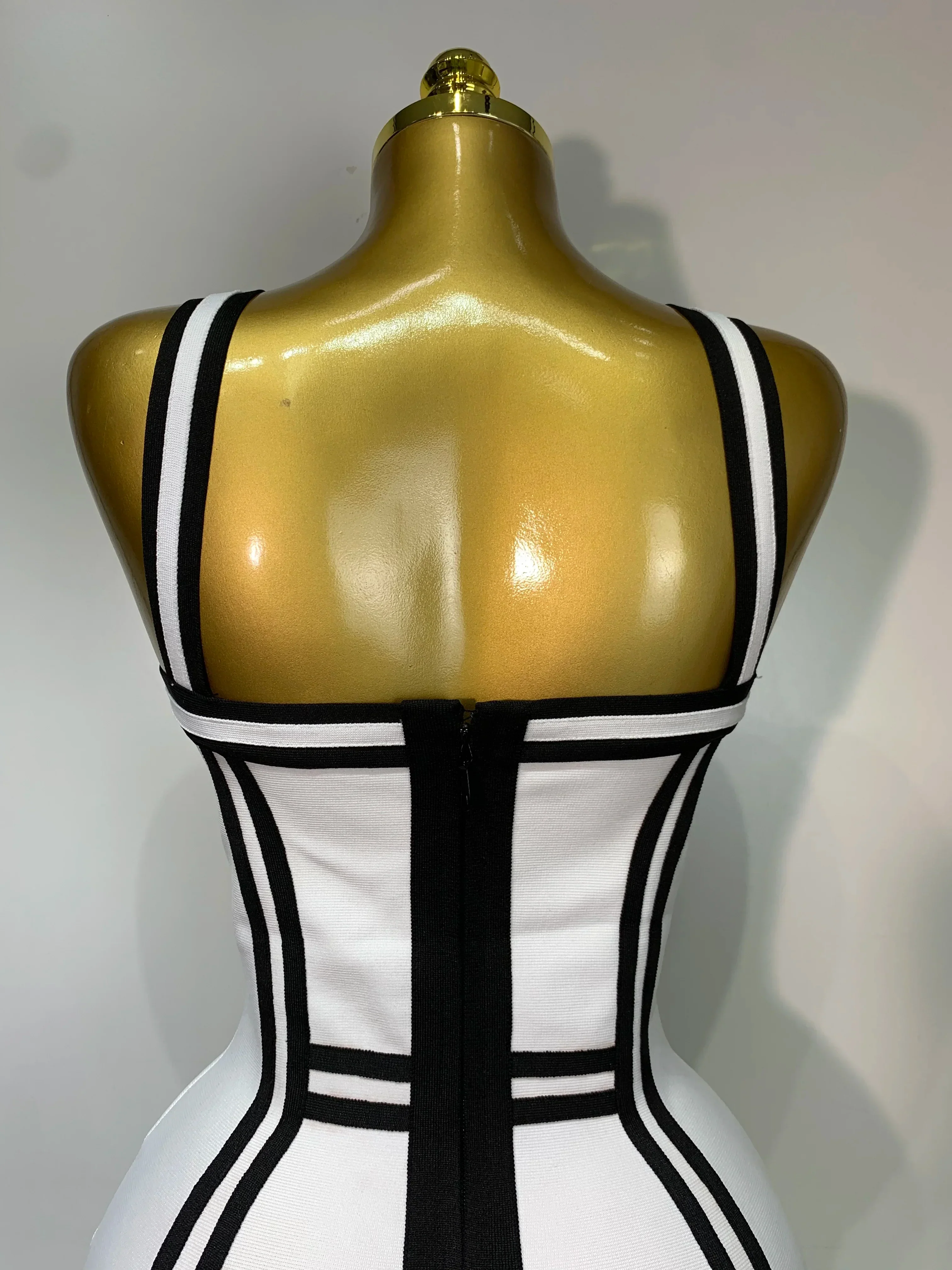 Women Sexy Backless Ruffled Edge Bodycon Bandage Dress  Celebrity Elegant Evening Party Luxury Birthday Club Dress - Image 6