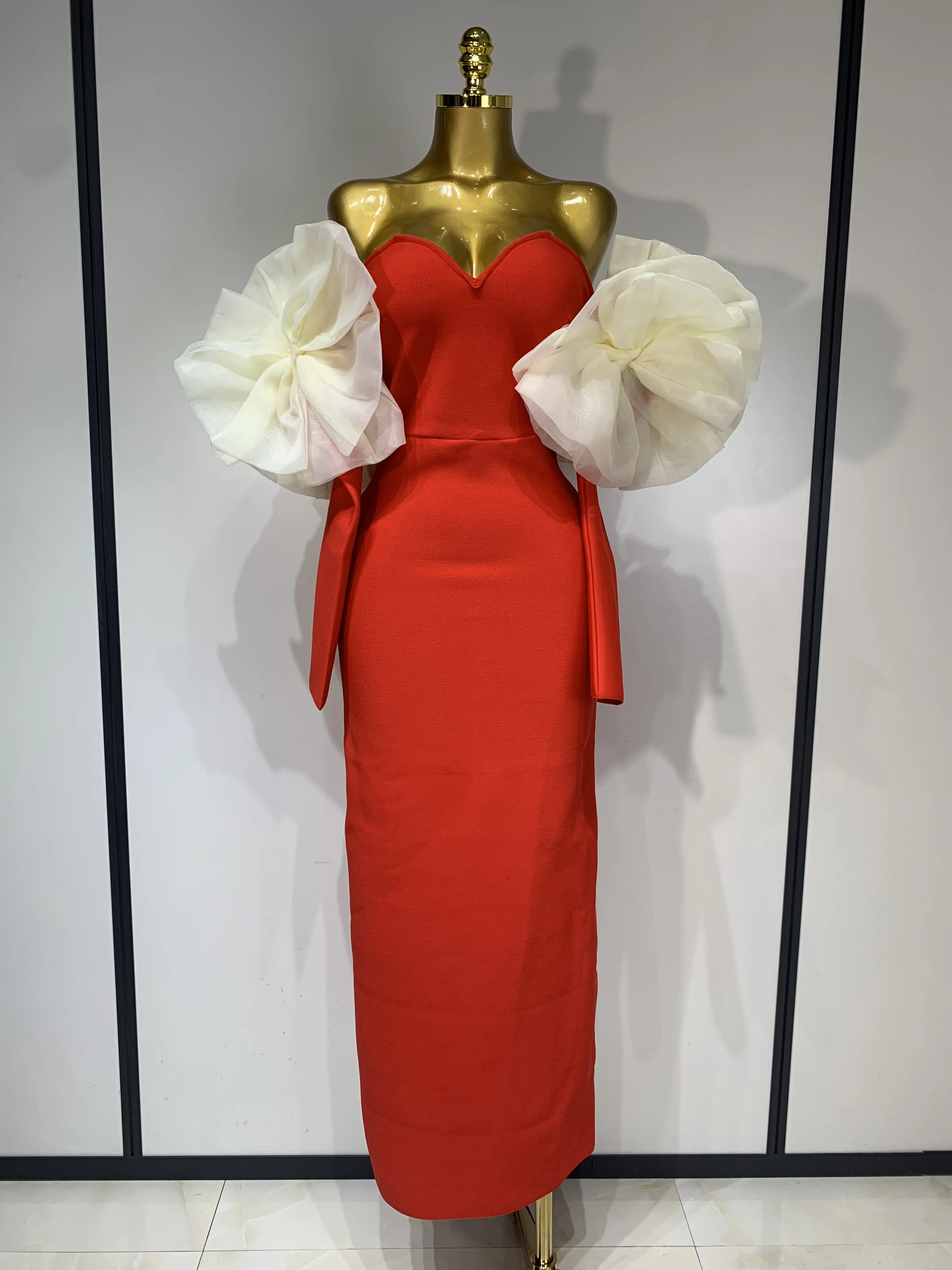 Women Sexy Off Shoulder Bodycon Bandage Dress Long Sleeved Celebrity Elegant Backless Dress Luxury Birthday Dresses - Image 7