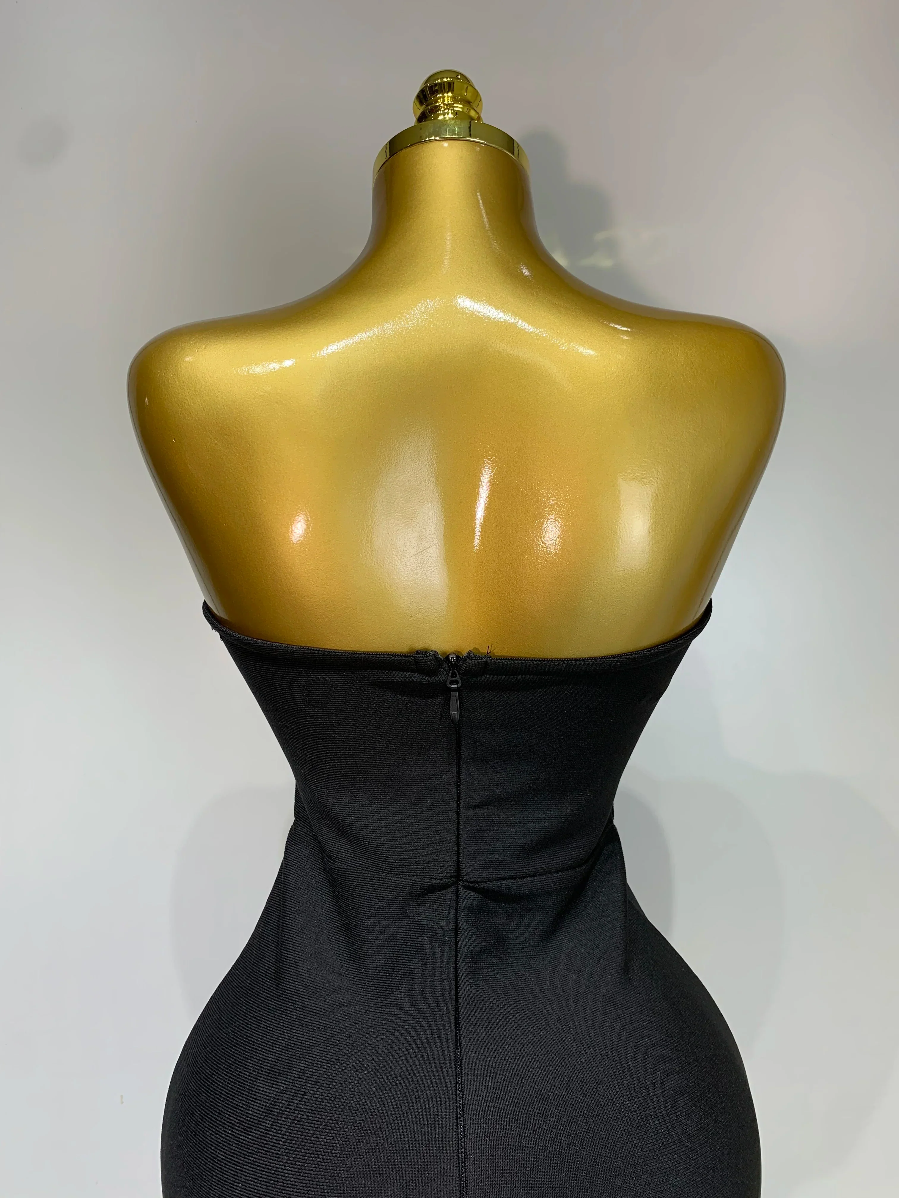Women Sexy Strapless Colorful Crystal Bodycon Mini Bandage Dress New Spring Elegant Party Celebrate Birthday Outfit - Image 5