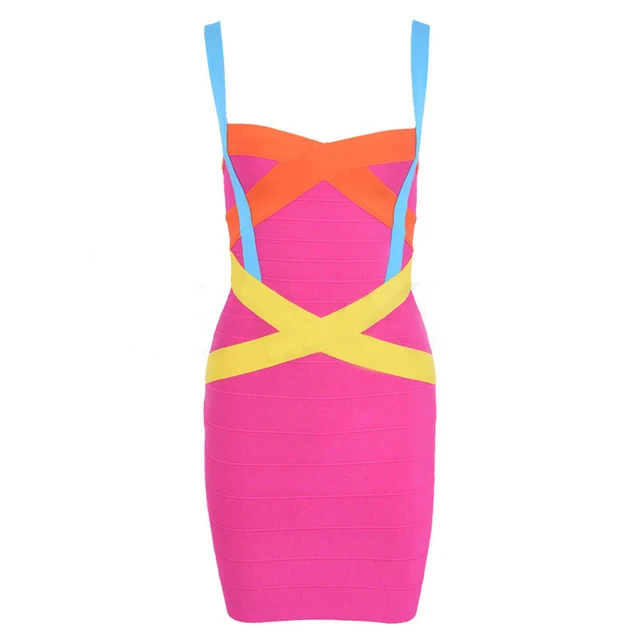 Women'S Sexy Bandage Dresses Christmas Autumn Sleeveless Spaghetti Belt Stretching Fitness Club Party Dress Mini Bodyconvestodos - Image 10