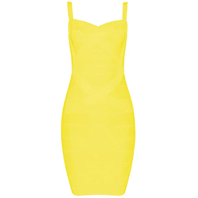 Women'S Sexy Bandage Dresses Christmas Autumn Sleeveless Spaghetti Belt Stretching Fitness Club Party Dress Mini Bodyconvestodos - Image 11