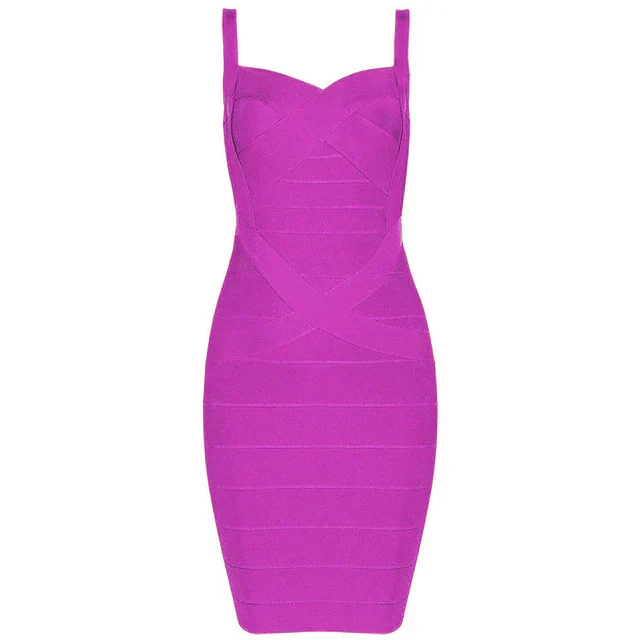 Women'S Sexy Bandage Dresses Christmas Autumn Sleeveless Spaghetti Belt Stretching Fitness Club Party Dress Mini Bodyconvestodos - Image 2