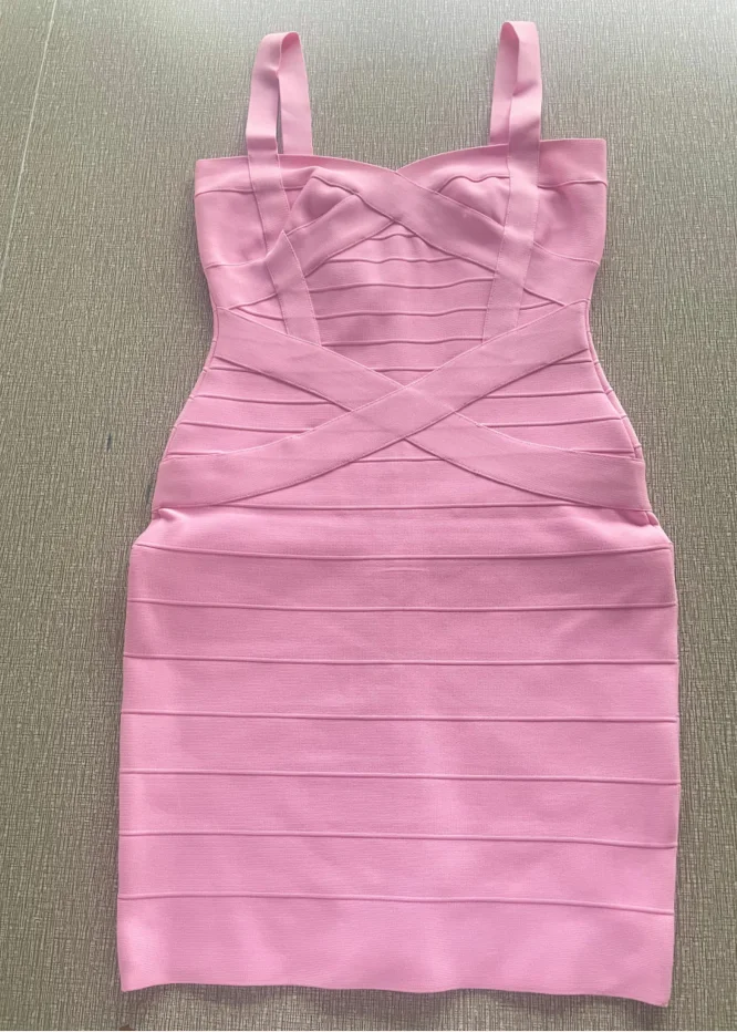 Women'S Sexy Bandage Dresses Christmas Autumn Sleeveless Spaghetti Belt Stretching Fitness Club Party Dress Mini Bodyconvestodos - Image 4