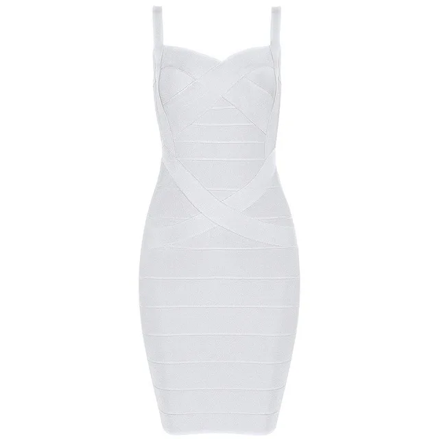 Women'S Sexy Bandage Dresses Christmas Autumn Sleeveless Spaghetti Belt Stretching Fitness Club Party Dress Mini Bodyconvestodos - Image 5