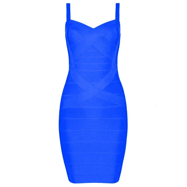 Women'S Sexy Bandage Dresses Christmas Autumn Sleeveless Spaghetti Belt Stretching Fitness Club Party Dress Mini Bodyconvestodos - Image 7