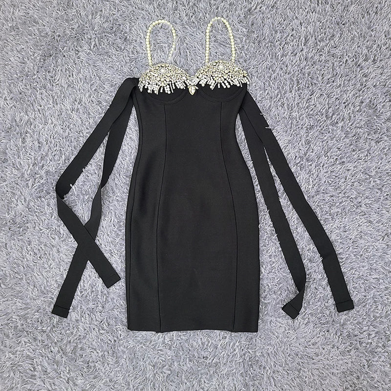 Women's Summer Style Ladies HL Bandage Dress Strap Fashion Sexy Bodycon Mini Dress Evening Party Dress Vestido - Image 7