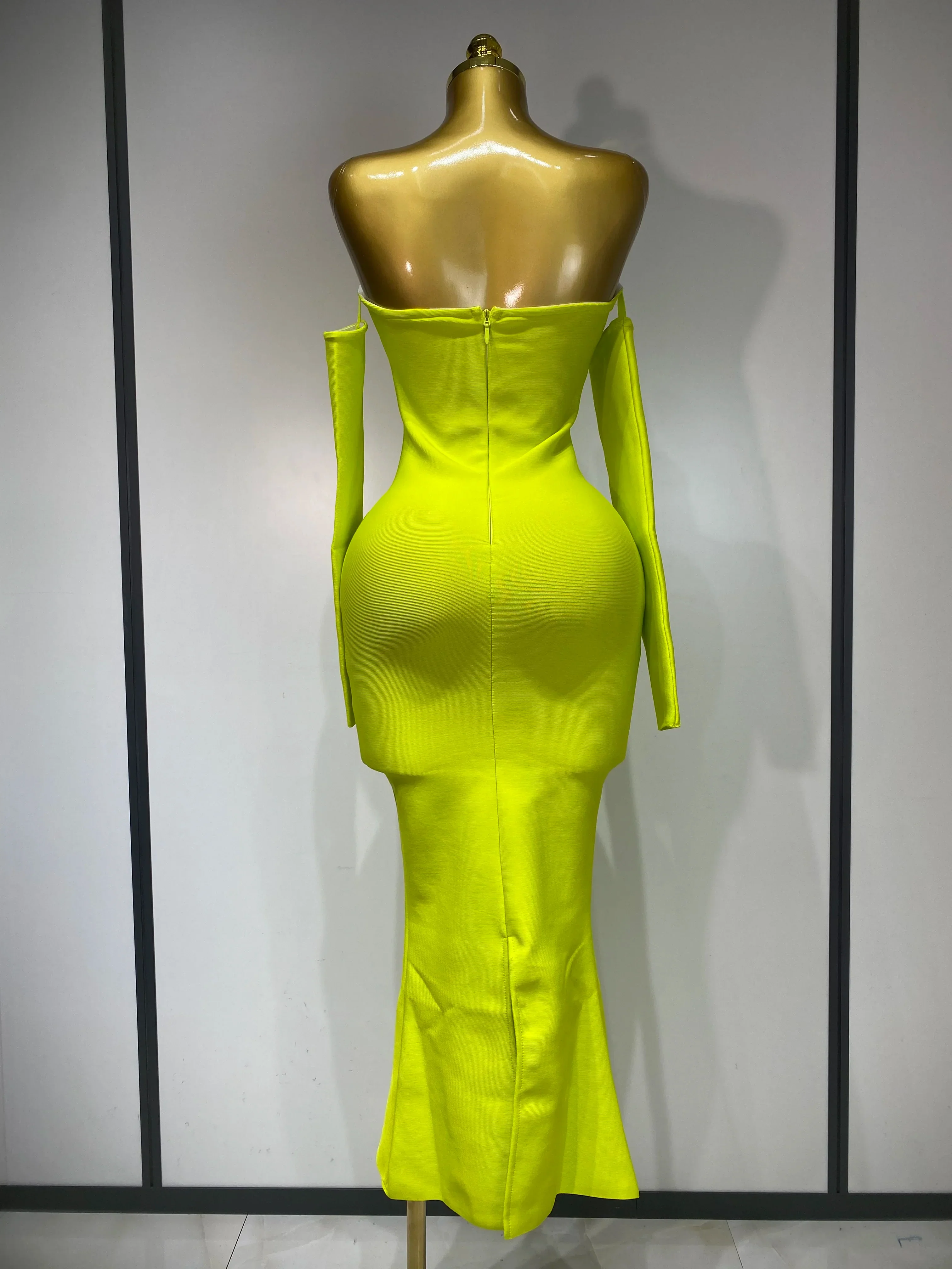 WomenSexy Off Shoulder Luxury Diamonds Long Bodycon Bandage Dress Celebrity Elegant Prom Gown Birthday Club Cocktail Dress - Image 3