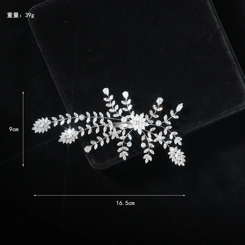 Zirconia Rhinestones Headband Hairband For Brides Women Crystal Headpieces Headdress Bridal Jewelry Wedding Hair Accessories - Image 3