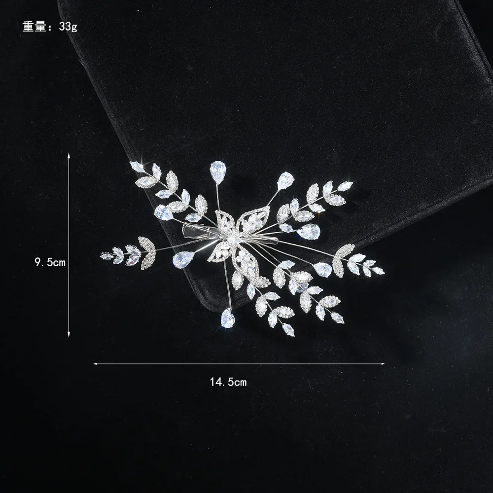 Zirconia Rhinestones Headband Hairband For Brides Women Crystal Headpieces Headdress Bridal Jewelry Wedding Hair Accessories - Image 4