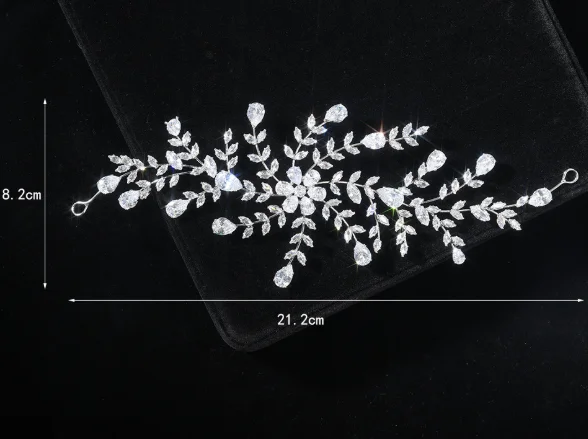 Zirconia Rhinestones Headband Hairband For Brides Women Crystal Headpieces Headdress Bridal Jewelry Wedding Hair Accessories - Image 7